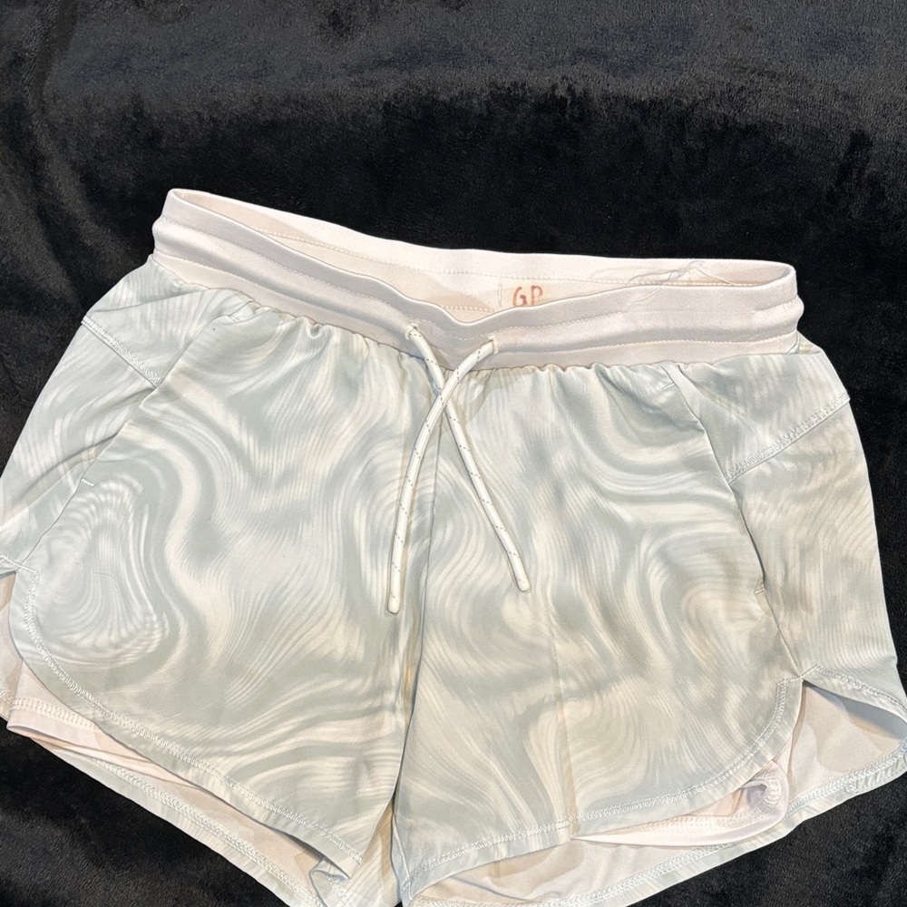 All in Motion Kids Swirl Patterned White Shorts